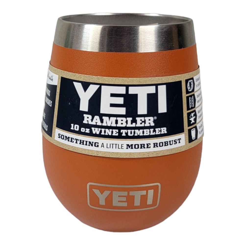 YETI Rambler 10 oz Wine‎ Tumbler, Vacuum Insulated, Stainless Steel, Clay